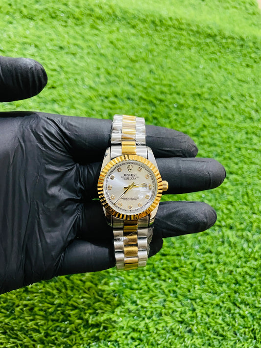 Rolex Perpetual Oyster girls stainless steel watch