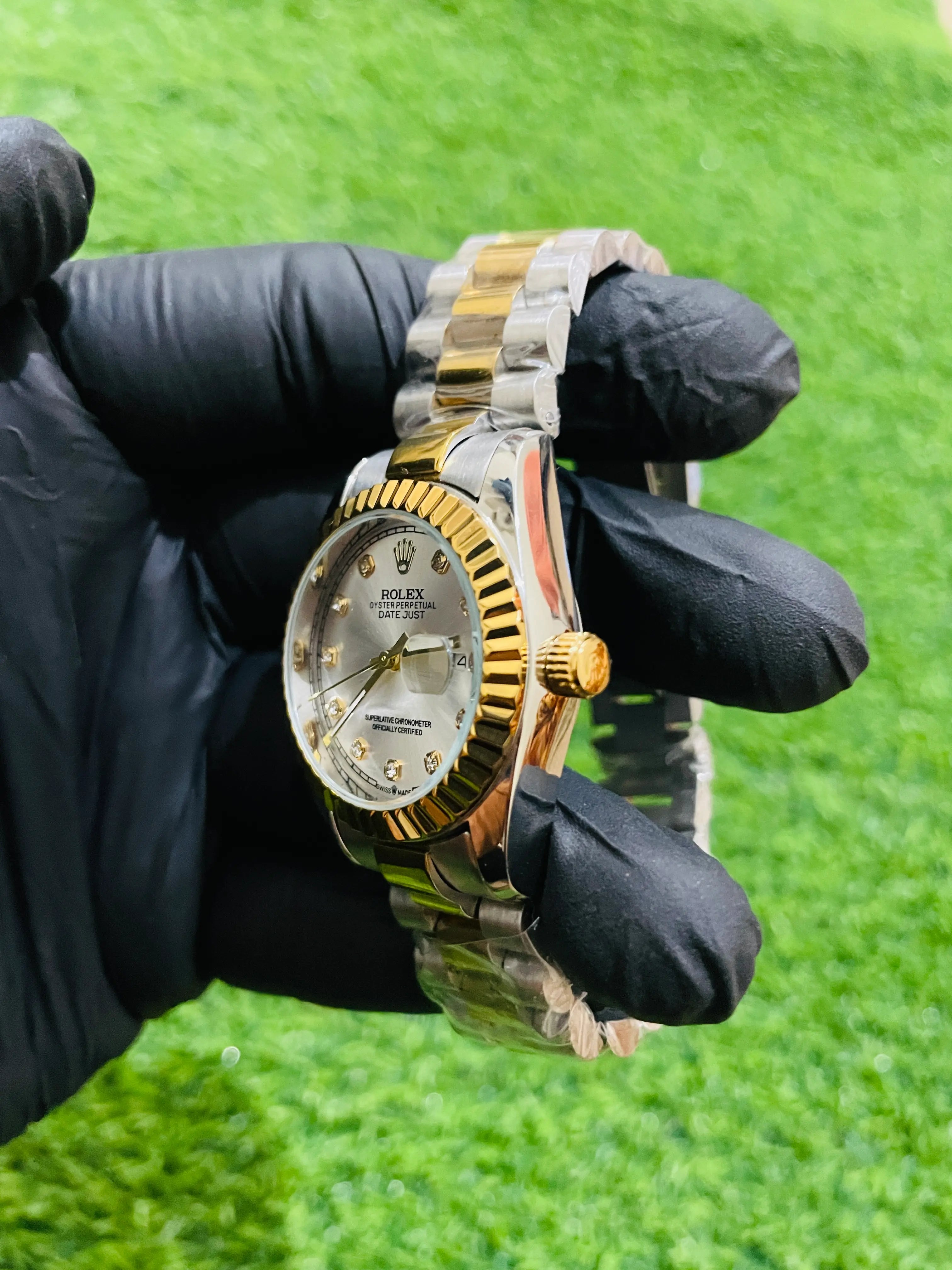 Rolex Perpetual Oyster girls stainless steel watch